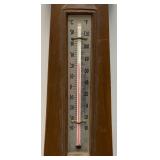 23 1/2" Vintage Springfield Barometer And Thermometer Vintage 1960