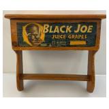 Vintage Black Joe Juice Grapes Crate Shelf 16" L x 15" H x 5 1/2" W