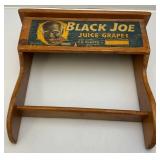 Vintage Black Joe Juice Grapes Crate Shelf 16" L x 15" H x 5 1/2" W