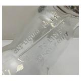 Vintage Glass Oil Bottle With Chrome Fliller Top With Cap 15"