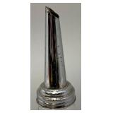 Vintage Glass Oil Bottle With Chrome Fliller Top With Cap 15"