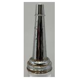 Vintage Glass Oil Bottle With Chrome Fliller Top With Cap 15"