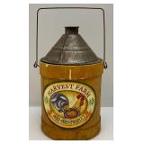 Vintage Chicken Feed Seed Bucket Wood And Metal