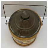 Vintage Chicken Feed Seed Bucket Wood And Metal