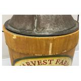 Vintage Chicken Feed Seed Bucket Wood And Metal