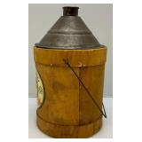 Vintage Chicken Feed Seed Bucket Wood And Metal
