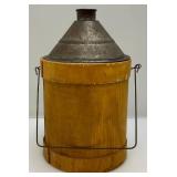 Vintage Chicken Feed Seed Bucket Wood And Metal