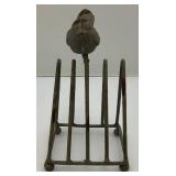 Cast Iron Bird Letter Holder 6"