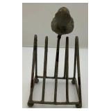 Cast Iron Bird Letter Holder 6"