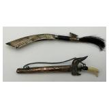 Two Vintage Miniature Sword Tie Clip And Lapel Pin (Sterling Silvere?)