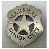 Vintage Dodge City Ks Marshal Badge 2 1/8"