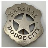 Vintage Dodge City Ks Marshal Badge 2 1/8"