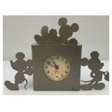 Disney Mickey Mouse Metal Clock And Book Ends