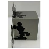 Disney Mickey Mouse Metal Clock And Book Ends