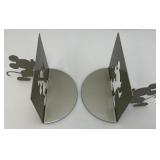 Disney Mickey Mouse Metal Clock And Book Ends