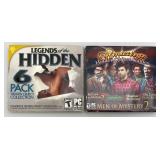 Misc. Vintage PC Games Including American Horror 2 And More (Factory Sealed) Boxes Beat Up