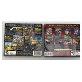 Misc. Vintage PC Games Including American Horror 2 And More (Factory Sealed) Boxes Beat Up