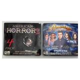 Misc. Vintage PC Games Including American Horror 2 And More (Factory Sealed) Boxes Beat Up