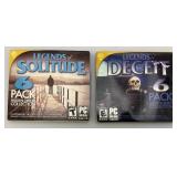 Misc. Vintage PC Games Including American Horror 2 And More (Factory Sealed) Boxes Beat Up