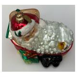 Vintage Christopher Radco Limited Edition Ornament "Santa In Tub" In Original Box