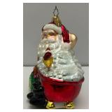 Vintage Christopher Radco Limited Edition Ornament "Santa In Tub" In Original Box