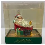 Vintage Christopher Radco Limited Edition Ornament "Santa In Tub" In Original Box