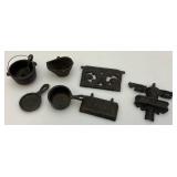 Vintage Miniature Cast Iron Stove Missing Pieces