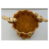 Heavy Cast Iron Miniature Bird Bath Garden Décor 8 1/2" Tall