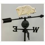 Vintage 26" Tall Cast Iron Pig Weathervane