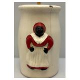 Ceramic Aunt Jemima Butter Churn 13 1/4" Tall Has Cracks & Chips Present