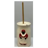 Ceramic Aunt Jemima Butter Churn 13 1/4" Tall Has Cracks & Chips Present