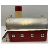 Handmade Wood & Metal Folk Art Barn Birdhouse 9 1/2"H x 12" L x 8 1/2" Wide