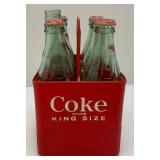 1923 Coca-Cola Plastic Carrier With 1993 Season Greetings Bottles