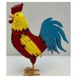 17" Metal Rooster Lawn Ornament