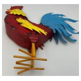 17" Metal Rooster Lawn Ornament