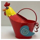 9 3/4" Tall Rooster Watering Pail (VERY COOL)