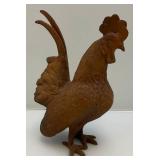 Antique 10 1/2" Tall Cast Metal Rooster Lawn Ornament/Door Stop