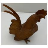 Antique 10 1/2" Tall Cast Metal Rooster Lawn Ornament/Door Stop