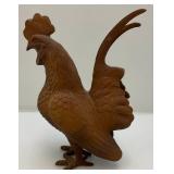 Antique 10 1/2" Tall Cast Metal Rooster Lawn Ornament/Door Stop