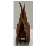 Antique 10 1/2" Tall Cast Metal Rooster Lawn Ornament/Door Stop