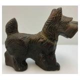 Vintage Scottie Dog Chalkware Piece 12" L x 9 1/2" H x 3 1/2" W