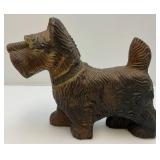 Vintage Scottie Dog Chalkware Piece 12" L x 9 1/2" H x 3 1/2" W