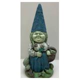 Vintage Garden Gnomes 13" & 7 1/2" = Bottom Broke