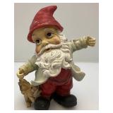 Vintage Garden Gnomes 13" & 7 1/2" = Bottom Broke