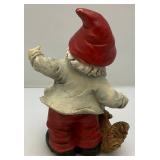 Vintage Garden Gnomes 13" & 7 1/2" = Bottom Broke