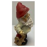 Vintage Garden Gnomes 13" & 7 1/2" = Bottom Broke
