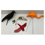 Vintage Crow & Flamingo Blow Molds Lawn Décor & More