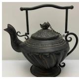 Antique Torch & Large Asain Style Metal Pot