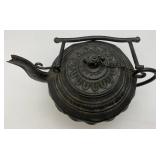 Antique Torch & Large Asain Style Metal Pot