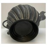 Antique Torch & Large Asain Style Metal Pot